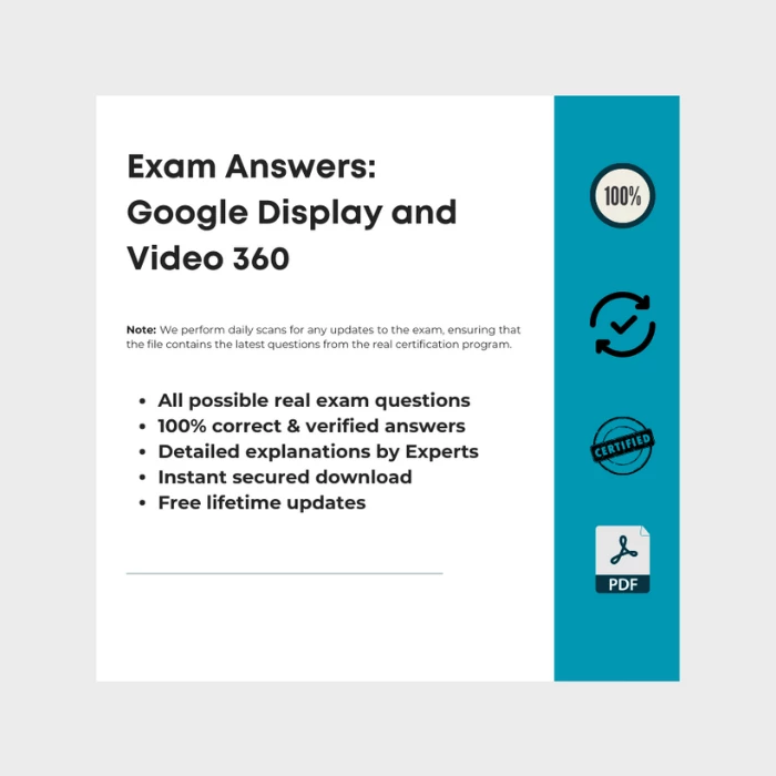 Google Display and Video 360 Certification Answers